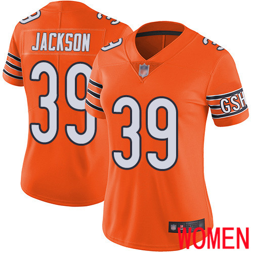 Chicago Bears Limited Orange Women Eddie Jackson Alternate Jersey NFL Football #39 Vapor Untouchable->youth nfl jersey->Youth Jersey